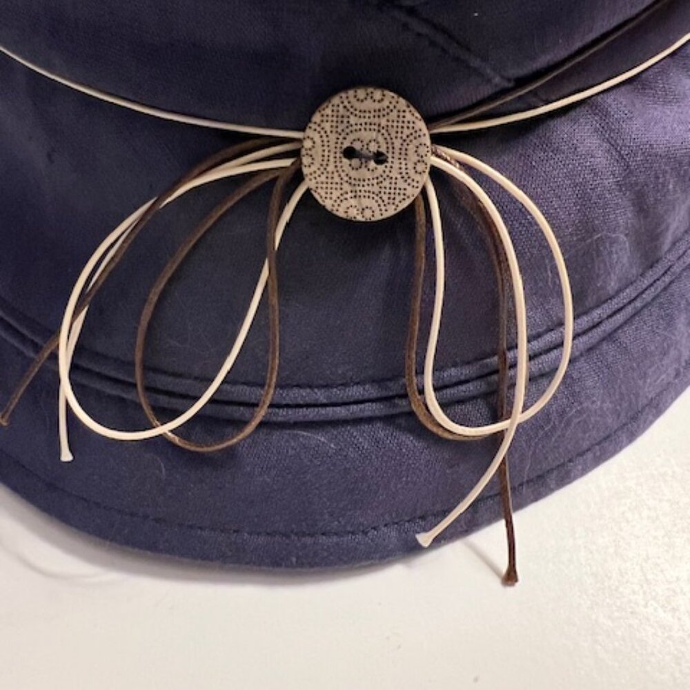 Siggi Womens SPF 50+ Navy Blue Bucket Sun Hat Wide Brim - Picture 4 of 5
